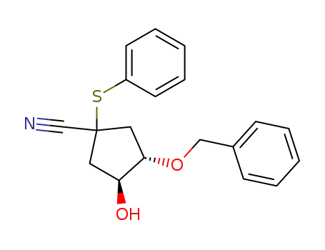 (3S,4S)-3-Benzyloxy-4-hydroxy-1-phenylsulfanyl-cyclopentanecarbonitrile