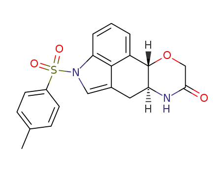trans-4-(p-tolylsulfonyl)-4,6,6a,7,9,10a-hexahydroindolo<3,4-gh><1,4>benzoxazin-8-one