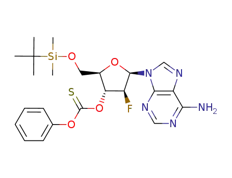 9-[5-O-(tert-butyldimethylsilyl)-2-deoxy-2-fluoro-3-O-(phenoxythiocarbonyl)-β-D-arabinofuranosyl]adenine