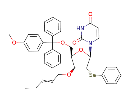 1-(5'-O-(MMTr)-3'-O-(2-pentenyl)-2'-deoxy-2'-phenylseleno-β-D-xylofuranosyl)uracil