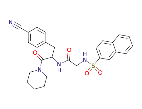 N-[(S)-1-(4-Cyano-benzyl)-2-oxo-2-piperidin-1-yl-ethyl]-2-(naphthalene-2-sulfonylamino)-acetamide