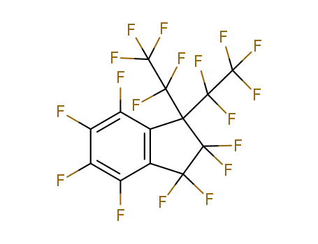 Molecular Structure of 94117-86-9 (1H-Indene,
1,1,2,2,4,5,6,7-octafluoro-2,3-dihydro-3,3-bis(pentafluoroethyl)-)