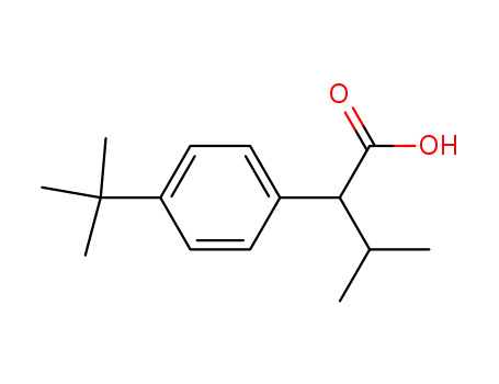 Molecular Structure of 67795-02-2 (Benzeneacetic acid, 4-(1,1-dimethylethyl)--alpha--(1-methylethyl)- (9CI))