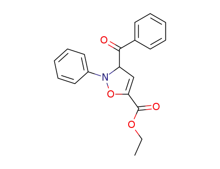 Molecular Structure of 117644-66-3 (2-phenyl-3-benzoyl-5-ethoxycarbonyl-4-isoxazoline)