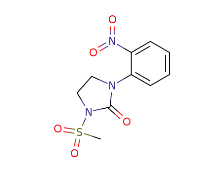 Molecular Structure of 85695-16-5 (2-Imidazolidinone, 1-(methylsulfonyl)-3-(2-nitrophenyl)-)