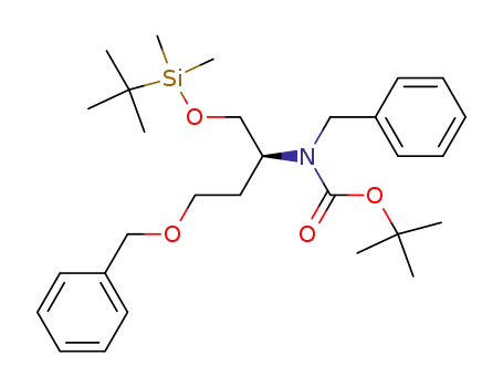 Molecular Structure of 142545-27-5 (2(S)-(N-Benzyl-N-tert-butoxycarbonyl)amino-4-benzyloxy-1-tert-butyldimethylsilyloxybutane)
