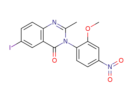 2-methyl-3-(2-methoxy-4-nitrophenyl)-6-iodo-4-quinazolone