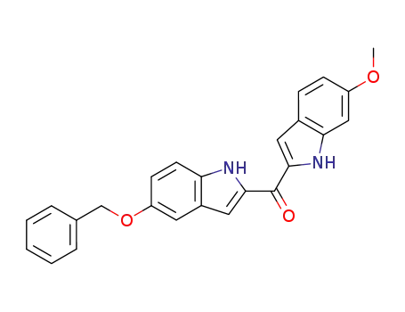 Molecular Structure of 896138-29-7 ((5-benzyloxy-1<i>H</i>-indol-2-yl)-(6-methoxy-1<i>H</i>-indol-2-yl)-methanone)