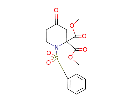 Molecular Structure of 143424-84-4 (2,2-Piperidinedicarboxylic acid, 4-oxo-1-(phenylsulfonyl)-, dimethyl
ester)