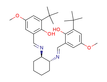 Molecular Structure of 191720-27-1 ((R,R)-2,2'-[(1,2-cyclohexanediyl)bis(nitrilomethylidyne)]bis[4-methoxy-6-(1,1-dimethylethyl)phenol])