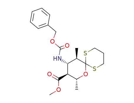 (8R,9S,10S,11R)-10-Benzyloxycarbonylamino-8,11-dimethyl-7-oxa-1,5-dithia-spiro[5.5]undecane-9-carboxylic acid methyl ester
