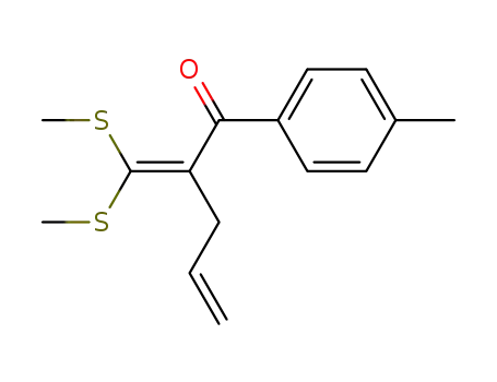Molecular Structure of 97510-26-4 (4-Penten-1-one, 2-[bis(methylthio)methylene]-1-(4-methylphenyl)-)