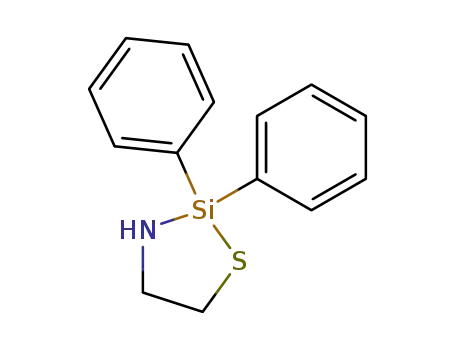 Molecular Structure of 84260-35-5 (1-Thia-3-aza-2-silacyclopentane, 2,2-diphenyl-)