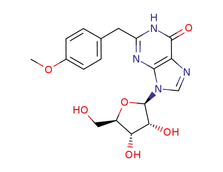 Molecular Structure of 88868-70-6 (Inosine, 2-[(4-methoxyphenyl)methyl]-)
