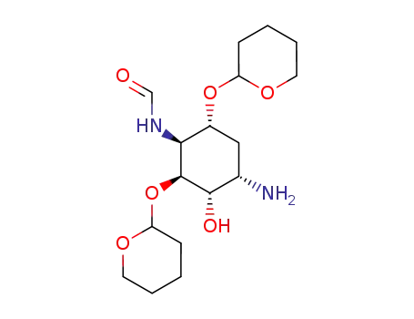D,L-(1r,2c,4c,5t,6t)-2-amino-5-formamido-4,6-bis-O-tetrahydropyranyl-1,4,6-cyclohexanetriol