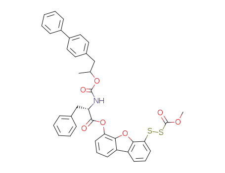 4-(methoxycarbonyldithio)-6-(N-p-biphenylylisopropyloxycarbonyl-L-phenylalanyloxy)dibenzofuran