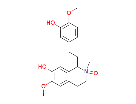 1,2,3,4-tetrahydro-7-hydroxy-1-(3-hydroxy-4-methoxyphenethyl)-6-methoxy-2-methylisoquinoline N-oxide
