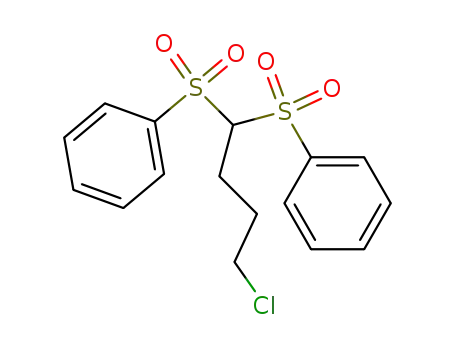 Molecular Structure of 89593-85-1 (Benzene, 1,1'-[(4-chlorobutylidene)bis(sulfonyl)]bis-)