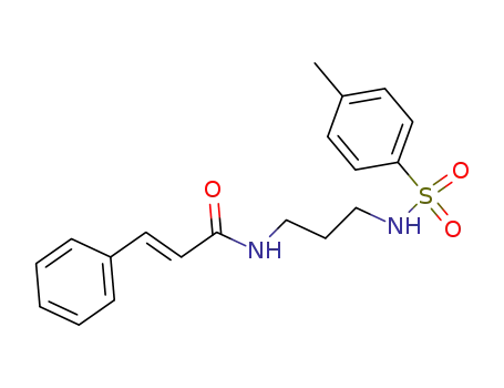 Molecular Structure of 124932-20-3 ((E)-3-Phenyl-N-<3-<(toluene-4-sulfonyl)amino>propyl>prop-2-enamide)