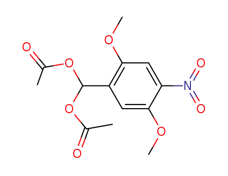 Methanediol, (2,5-dimethoxy-4-nitrophenyl)-, diacetate (ester)