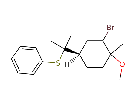 2-bromo-1-methoxymenth-8-yl phenylsulphide