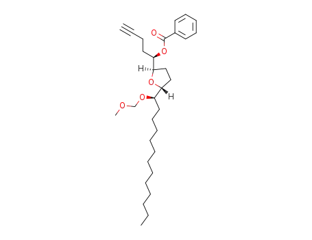 2-(1'-benzoyloxy-4'-pentynyl)-5-(1''-methoxymethoxytridecyl)tetrahydrofuran