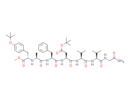(S)-3-((S)-2-{(S)-2-[(S)-2-(4-tert-Butoxy-phenyl)-1-methoxycarbonyl-ethylamino]-propionylamino}-3-phenyl-propionylamino)-N-{(S)-1-[(S)-1-(carbamoylmethyl-carbamoyl)-2-methyl-propylcarbamoyl]-2-methyl-propyl}-succinamic acid tert-butyl ester
