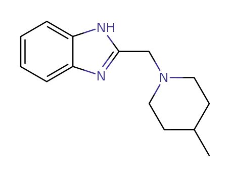 Molecular Structure of 181053-90-7 (2-[(4-methyl-1-piperidinyl)methyl]-1H-benzimidazole)