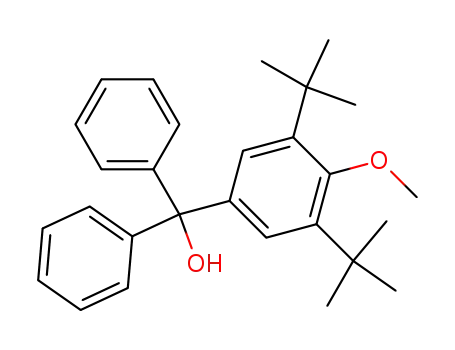 Molecular Structure of 113894-05-6 ((3,5-di-tert-butyl-4-methoxyphenyl)diphenylcarbinol)
