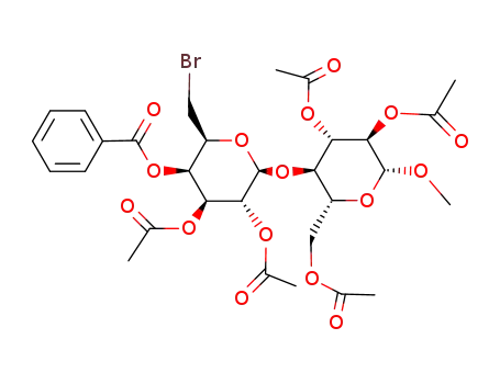 methyl 2,3,6-tri-O-acetyl-4-O-(2,3-di-O-acetyl-4-O-benzoyl-6-bromo-6-deoxy-β-D-galactopyranosyl)-β-D-glucopyranoside
