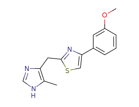 4-(3-methoxyphenyl)-2-<<4(5)-methyl-5(4)-imidazolyl>methyl>thiazole