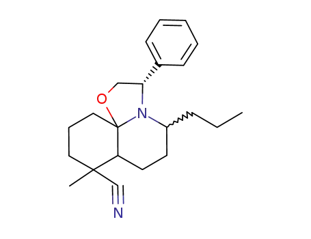 Oxazolo[2,3-j]quinoline-8-carbonitrile,
decahydro-8-methyl-3-phenyl-5-propyl-