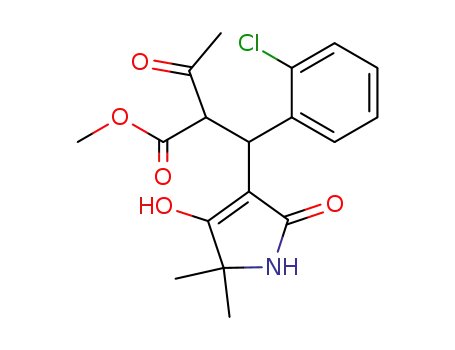 1H-Pyrrole-3-propanoic acid,
a-acetyl-b-(2-chlorophenyl)-2,5-dihydro-4-hydroxy-5,5-dimethyl-2-oxo-,
methyl ester