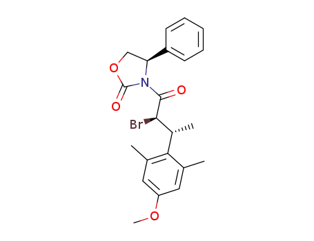 3(2R,3R),4(R) 3-<2-bromo-3-(4'-methoxy-2',6'-dimethylphenyl)-1-oxobutyl>-4-phenyl-2-oxazolidinone