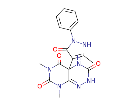 Pyrimido[5,4-e]-1,2,4-triazine-3,5,7(6H)-trione,4a-(2,5-dihydro-3-methyl-5-oxo-1-phenyl-1H-pyrazol-4-yl)-2,4,4a,8-tetrahydro-6,8-dimethyl-