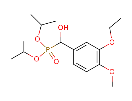 Molecular Structure of 181178-76-7 ([(3-Ethoxy-4-methoxy-phenyl)-hydroxy-methyl]-phosphonic acid diisopropyl ester)