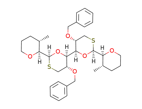 (2S,5S,6S,2'S,5'S,6'S)-5,5'-Bis-benzyloxy-2,2'-bis-((2S,3S)-3-methyl-tetrahydro-pyran-2-yl)-[6,6']bi[[1,3]oxathianyl]