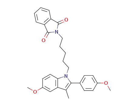 2-{5-[5-Methoxy-2-(4-methoxy-phenyl)-3-methyl-indol-1-yl]-pentyl}-isoindole-1,3-dione