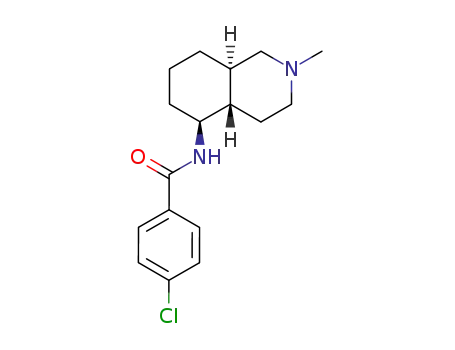 Molecular Structure of 72469-09-1 (4-chloro-N-[(4aR,8aS)-2-methyldecahydroisoquinolin-5-yl]benzamide)