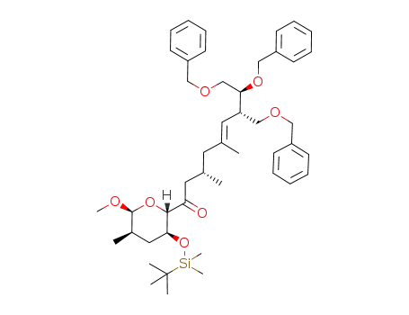 (E)-(3S,7S,8S)-8,9-Bis-benzyloxy-7-benzyloxymethyl-1-[(2S,3S,5R,6S)-3-(tert-butyl-dimethyl-silanyloxy)-6-methoxy-5-methyl-tetrahydro-pyran-2-yl]-3,5-dimethyl-non-5-en-1-one