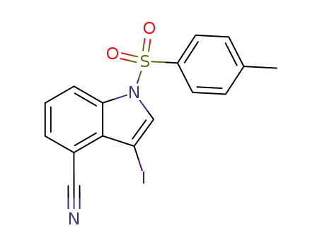 3-Iod-1-(4-tolylsulfonyl)indol-4-carbonitril