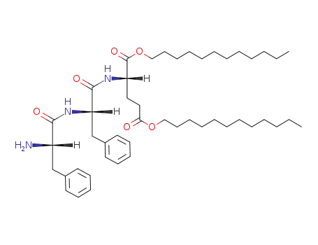 Molecular Structure of 289897-20-7 ((S)-2-[(S)-2-((S)-2-Amino-3-phenyl-propionylamino)-3-phenyl-propionylamino]-pentanedioic acid didodecyl ester)