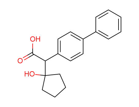 Molecular Structure of 85045-81-4 (alpha-(1-Hydroxycyclopentyl)-biphenylacetic acid, (-)-)