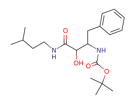 Molecular Structure of 138153-80-7 (Carbamic acid,
[2-hydroxy-3-[(3-methylbutyl)amino]-3-oxo-1-(phenylmethyl)propyl]-,
1,1-dimethylethyl ester)