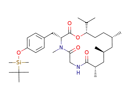 (3R,9S,11S,13S,16S)-3-[4-(tert-Butyl-dimethyl-silanyloxy)-benzyl]-16-isopropyl-4,9,11,13-tetramethyl-1-oxa-4,7-diaza-cyclohexadecane-2,5,8-trione