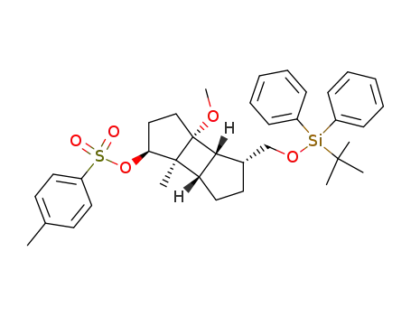 Toluene-4-sulfonic acid (1S,3aR,3bS,4R,6aS,6bS)-4-(tert-butyl-diphenyl-silanyloxymethyl)-3a-methoxy-6b-methyl-decahydro-cyclobutadicyclopenten-1-yl ester