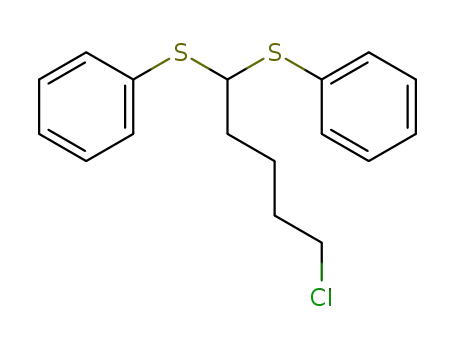 Molecular Structure of 89593-92-0 (Benzene, 1,1'-[(5-chloropentylidene)bis(thio)]bis-)