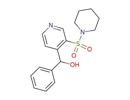 Molecular Structure of 88184-87-6 (Piperidine, 1-[[4-(hydroxyphenylmethyl)-3-pyridinyl]sulfonyl]-)