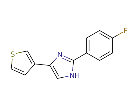 Molecular Structure of 100558-27-8 (1H-Imidazole, 2-(4-fluorophenyl)-4-(3-thienyl)-)