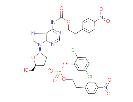 3'-Adenylic acid, 2'-deoxy-N-[[2-(4-nitrophenyl)ethoxy]carbonyl]-,
2,5-dichlorophenyl 2-(4-nitrophenyl)ethyl ester